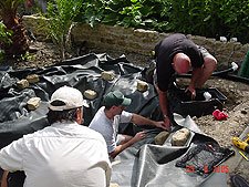 Dave keeps cool by chilling his hat in the freezer...