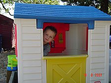 Hunter in the playhouse