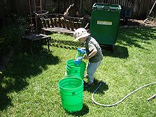 Hunter playing with bugs.