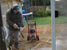 Dave pressure washing.
