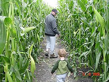 Dave and Hunter in the pumpkin patch.