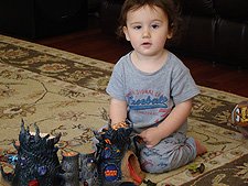 Ryder is excited to play with Hunter and his toys!