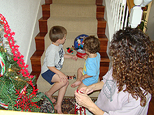 Decorating Ryder's tree
