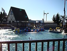 Hunter & Dave on the bumper boats.