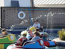 Hunter & Dave on the bumper boats.