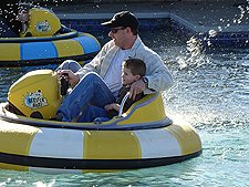 Hunter & Dave on the bumper boats.