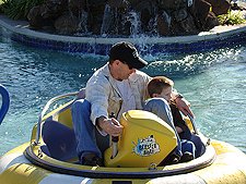 Hunter & Dave on the bumper boats.