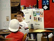 Hunter giving his presentation.