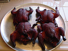 Finished game hens.