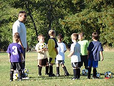 Hunter with his team.
