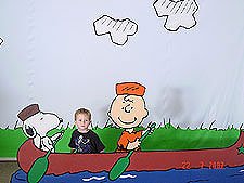 Hunter in the Peanuts exhibit