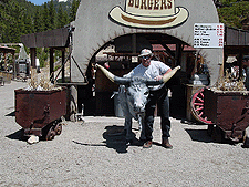 Dave showing the bull who's boss.