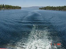 View from the back of the boat