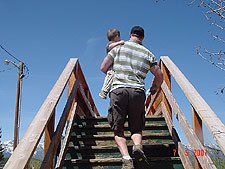Dave and Hunter going to the boat
