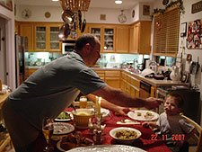 Hunter sampling everything.