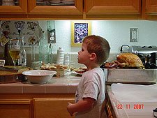 Hunter wants to see what's happening.