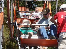 Dave and the boys on the ferris wheel.