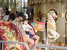 Dave and Hunter on the Carousel