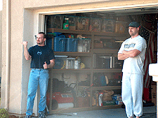 Dean and Dave, guiding in the trailer...