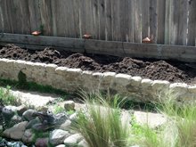 Dave added several new bags of dirt.