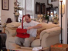 Dave building the tricyle